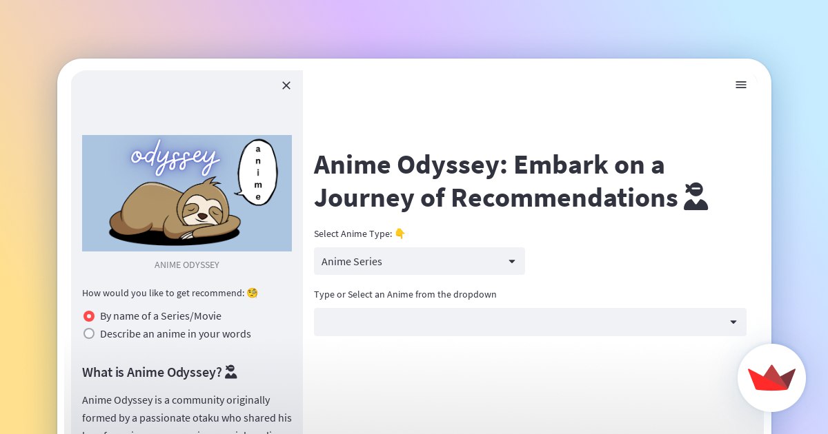 Anime Odyssey: An Anime Recommender System